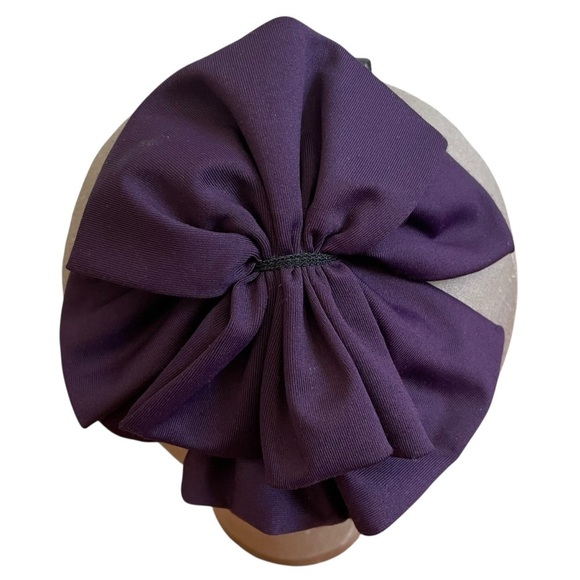 Other - 4/$25 Eggplant Deep Purple Jumbo Bow Headband